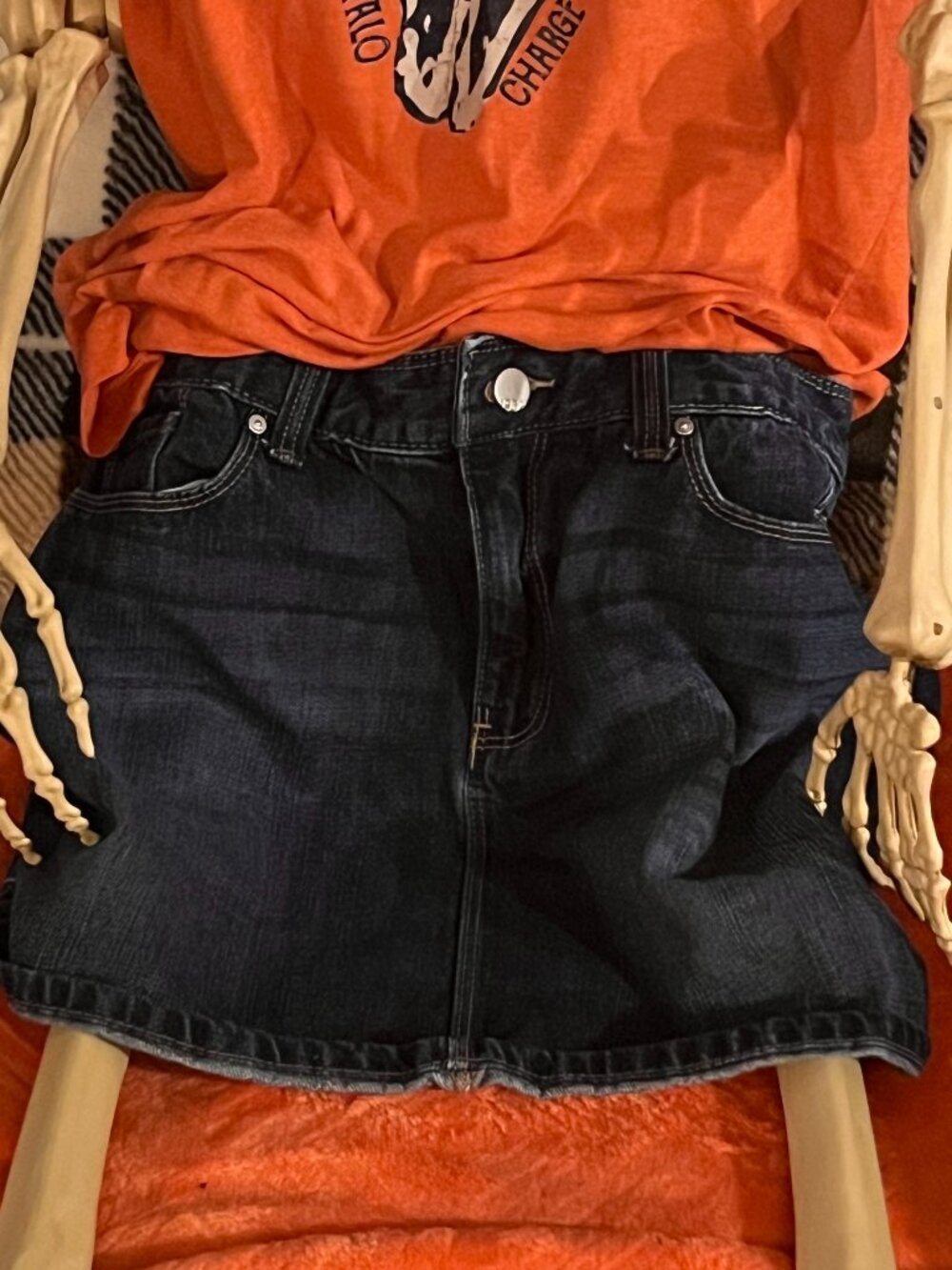 Dark Wash Denim Mini Skirt